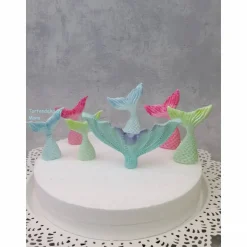 Tortenaufleger Fondant Geburtstag Tortendeko Mermaid  Meerjungfrauen Flossen