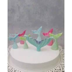 Tortenaufleger Fondant Geburtstag Tortendeko Mermaid  Meerjungfrauen Flossen