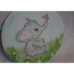 Tortenaufleger Fondant Tortenbild Tortendekoration  Fondantaufleger Elefant Dumbo Handgemalt Tortendeko Motivorte Fondantfigur Marienkäfer