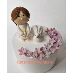 Tortenaufleger Fondant Tortendeko Mädchen  Taufe Kommunion Konfirmation