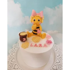 Tortenaufleger Fondant Zuckerfigur Tortendeko Biene Frühling Blumen Geburtstag