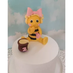 Tortenaufleger Fondant Zuckerfigur Tortendeko Biene Frühling Blumen Geburtstag