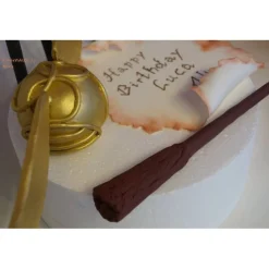 Tortenaufleger Fondant Zuckerfigur Fondantfiguren Geburtstag Tortendeko Harry Potter Zauberstab goldenerSchnatz