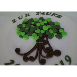 Tortenaufleger Fondant Zuckerfigur Geburt Taufe Baum Herzen Junge Mädchen Geburtstag Geburt Tortendeko Tortenfigur Fondantfigur TortenTopper