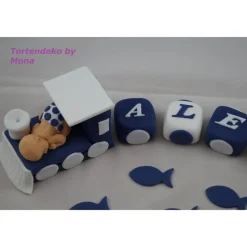 Tortenaufleger Fondant Zuckerfigur Baby,Taufe Tortendeko