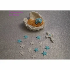 Tortenaufleger Fondant Zuckerfigur Baby,Taufe Tortendeko