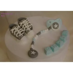 Tortenaufleger Fondant Zuckerfigur Geburt , Taufe Tortendeko