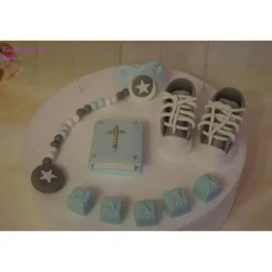 Tortenaufleger Fondant Zuckerfigur Geburt , Taufe Tortendeko