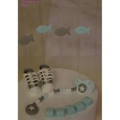 Tortenaufleger Fondant Zuckerfigur Geburt , Taufe Tortendeko