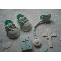 Tortenaufleger Fondant Zuckerfigur Baby Taufe Tortendeko Tortendekorationen