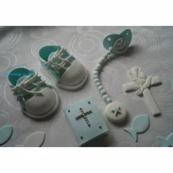 Tortenaufleger Fondant Zuckerfigur Baby Taufe Tortendeko Tortendekorationen