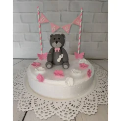 Tortenaufleger Fondant Zuckerfigur Geburtstag Taufe Geburt Babyshowerparty Babyparty Teddy Lilli
