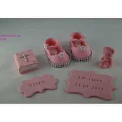 Tortenaufleger Fondant Zuckerfigur Baby,Taufe Tortendeko
