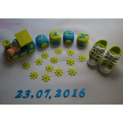 Tortenaufleger Fondant Zuckerfigur Baby,Taufe Tortendeko