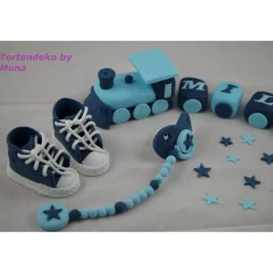 Tortenaufleger Fondant Zuckerfigur Baby,Taufe Tortendeko