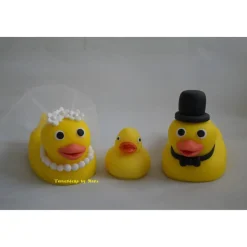 Tortenaufleger Fondant Zuckerfigur Hochzeit Entchenpaar Entchen Braut und Bräutigam