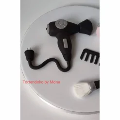 Tortenaufleger Fondant Zuckerfigur Tortendeko  Geburtstag Fön Set Schminke Mädchen Fondant Fondantfiguren Fondant Figure