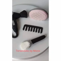 Tortenaufleger Fondant Zuckerfigur Tortendeko  Geburtstag Fön Set Schminke Mädchen Fondant Fondantfiguren Fondant Figure