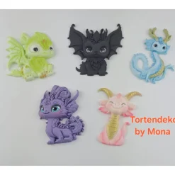 Tortenaufleger Fondant Zuckerfigur Tortendeko Drachen Dragon  Geburtstag
