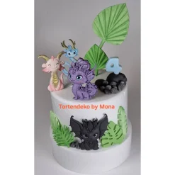 Tortenaufleger Fondant Zuckerfigur Tortendeko Drachen Dragon  Geburtstag