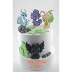 Tortenaufleger Fondant Zuckerfigur Tortendeko Drachen Dragon  Geburtstag
