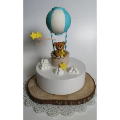 Tortenaufleger Fondant Zuckerfigur Baby Taufe Tortendeko Tortendekorationen Ballon