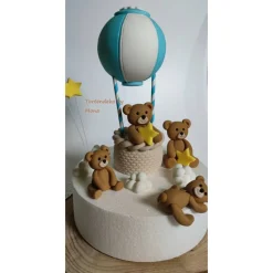 Tortenaufleger Fondant Zuckerfigur Baby Taufe Tortendeko Tortendekorationen Ballon