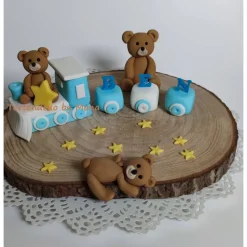 Tortenaufleger Fondant Zuckerfigur Baby Taufe Tortendeko Tortendekorationen Ballon