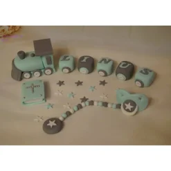 Tortenaufleger Fondant Zuckerfigur Geburt , Taufe