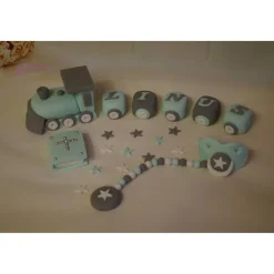 Tortenaufleger Fondant Zuckerfigur Geburt , Taufe