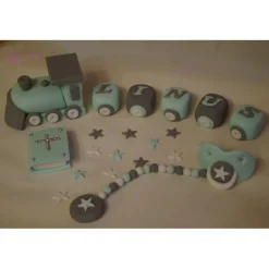 Tortenaufleger Fondant Zuckerfigur Geburt , Taufe Tortendeko