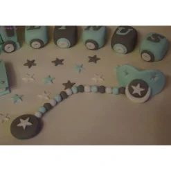 Tortenaufleger Fondant Zuckerfigur Geburt , Taufe Tortendeko