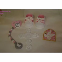 Tortenaufleger Fondant Zuckerfigur Tortendeko  für die Taufe oder Geburt