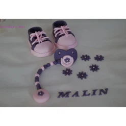 Tortenaufleger Fondant Zuckerfigur Tortendeko  für die Taufe oder Geburt