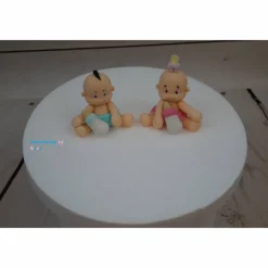 Tortenaufleger Fondant Zuckerfigur  Tortendeko Tortendekorationen Baby Zwillinge Babyshowerparty Geburt