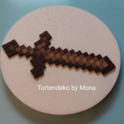Tortenaufleger Fondant Zuckerfigur Tortenbild Tortendeko Tortendekoration Fondantplatte Minecraft Schwert