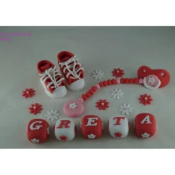 Tortenaufleger Fondant Zuckerfigur Baby,Taufe Tortendeko