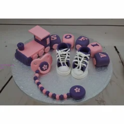 Tortenaufleger Fondant Zuckerfigur  Tortendeko Tortendekorationen Baby Zug Babyshowerparty Geburt