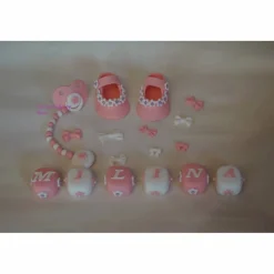 Tortenaufleger Fondant Zuckerfigur Baby Taufe Tortendeko