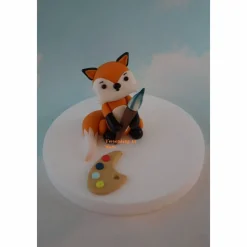 Tortenaufleger Fondant Zuckerfigur Baby Taufe Tortendeko Tortendekorationen Fuchs Waldtiere