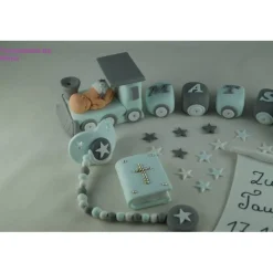 Tortenaufleger Fondant Zuckerfigur Geburt , Taufe Tortendeko