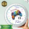 Tortenaufleger Happy Birthday Teenager Junge Geburtstag bunt Controller Gamepad Name +Zahl Esspapier Aufleger Tortenbild