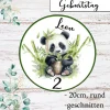 Tortenaufleger Panda mit Name und Zahl Tortendeko Geburtstag Happy Birthday Kindergeburtstag