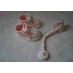 Tortenaufleger Tortendeko Fondant Zuckerfigur Geburt , Taufe