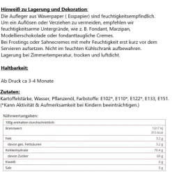 Tortenaufleger Zur Firmung altrosa Eukalyptus Kreuz mit Name und Datum