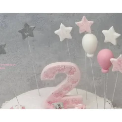 Tortendeko Ballon und Sterne für den Kindergeburtstag