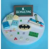 Tortendeko  Fondant Schulanfang Schule Einschulung SchulsetTortendeko Tortentopper Tortenaufleger Fondant Schulanfang Sc