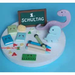 Tortendeko  Fondant Schulanfang Schule Einschulung SchulsetTortendeko Tortentopper Tortenaufleger Fondant Schulanfang Sc