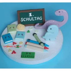 Tortendeko  Fondant Schulanfang Schule Einschulung SchulsetTortendeko Tortentopper Tortenaufleger Fondant Schulanfang Sc