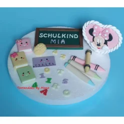 Tortendeko  Fondant Schulanfang Schule Einschulung SchulsetTortendeko Tortentopper Tortenaufleger Fondant Schulanfang Sc